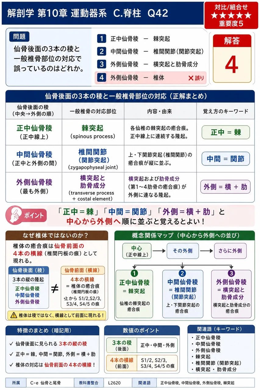 脊柱の機能として誤っているのはどれか。 解説図